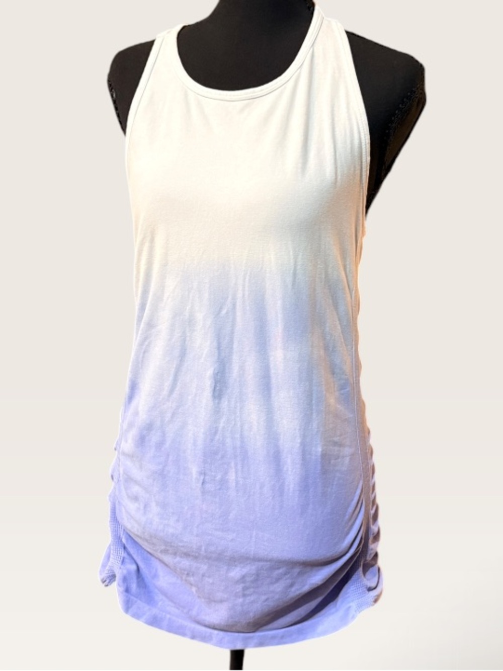 Athleta Cream to Light Purple Ombre Racerback Tank